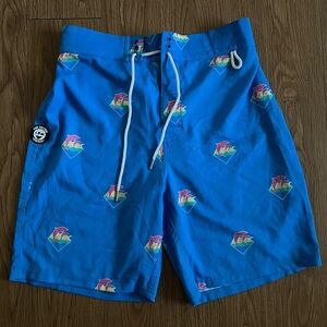 MENS PINK DOLPHIN SWIMMING TRUNKS BOARD SHORTS 36
